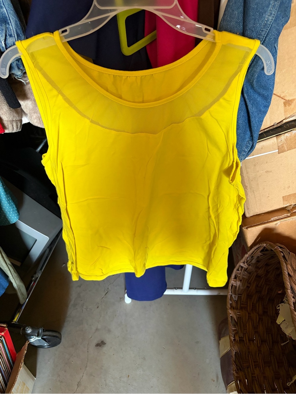 Women’s Vintage Lacey Yellow Tank Top